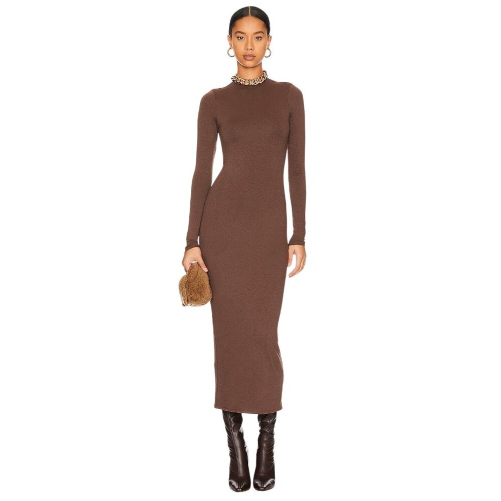 AFRM x REVOLVE Juniper Dress in Cappuccino XXSmall Womens Midi Tee